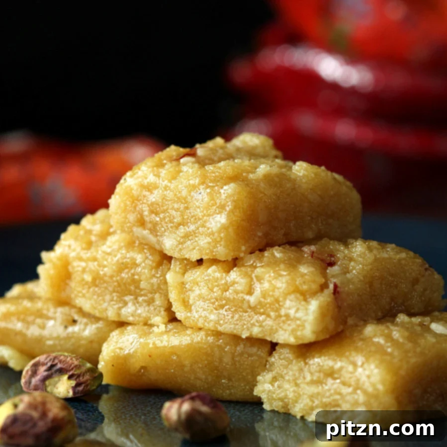 Vegan Kesar Burfi