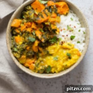 Instant Pot Sweet Potato and Chard Saag Curry 7 Instant Pot Saag Aloo with Chard and Sweet Potatoes. Sweet Potato Chard/Spinach curry. Serve this easy side with dals or curries or add to a bowl. #Vegan #soyfree #Glutenfree #Recipe easily #nutfree| VeganRicha.com