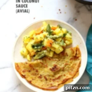 Avial recipe card image: A bowl of classic South Indian Veggie Coconut Curry.