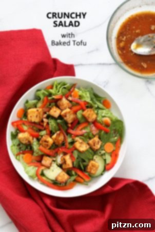 20 Affordable Vegan Meals 10 Vegan Baked Tofu Salad, a fresh and healthy salad featuring crispy baked tofu, ideal for a light and nutritious meal.