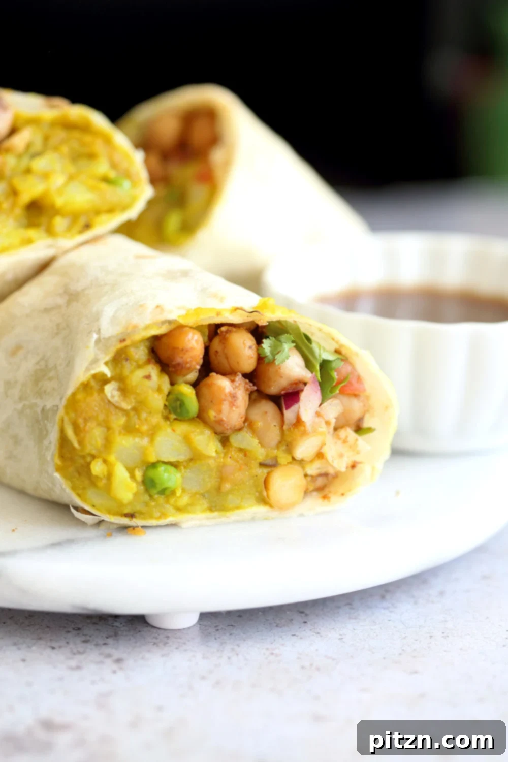 Final Samosa Wrap, neatly folded and ready to eat