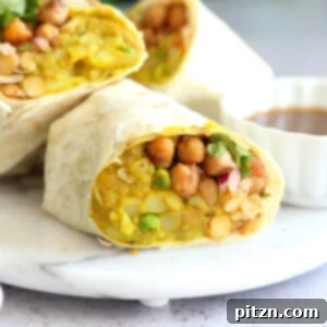 Samosa Wraps - Spiced Potato Chickpea Chutney Burrito