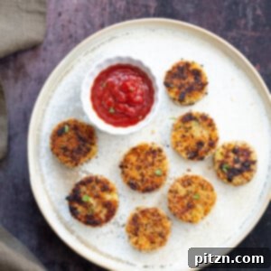 Potato Cauliflower Patties Vegan Recipe. Easy Cauliflower croquettes, pan fried or baked. #Vegan #Soyfree #Nutfree #VeganRicha #Recipe . Can be glutenfree | VeganRicha.com