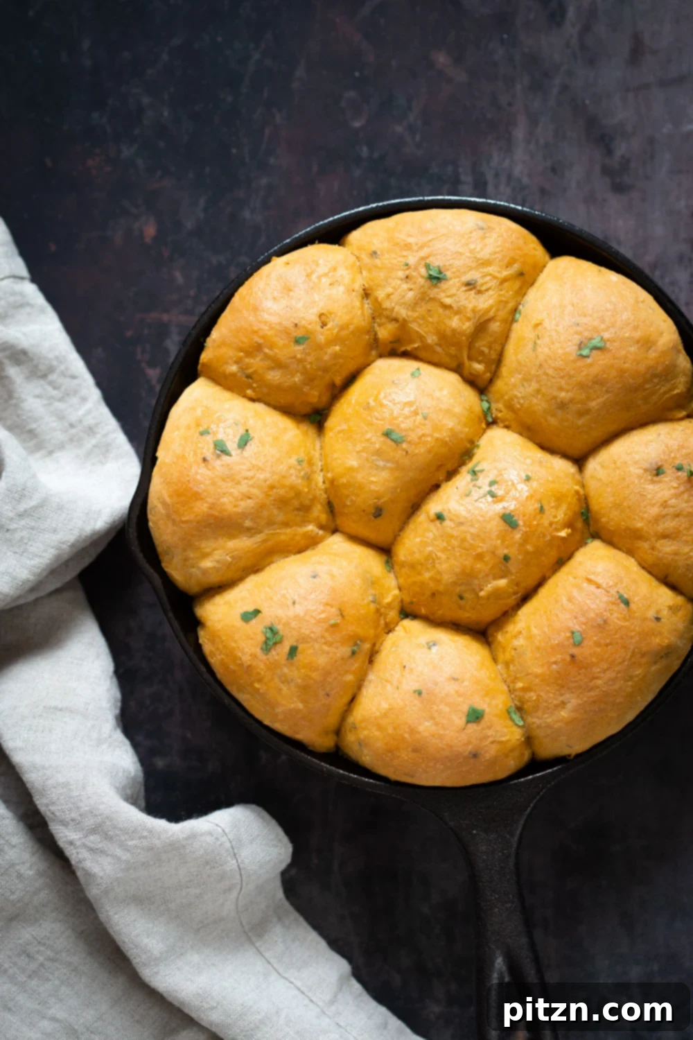 Soft Herbed Vegan Sweet Potato Dinner Rolls 3 Vegan Sweet Potato Rolls - Soft Herb Dinner Rolls. 7 Ingredients, 1 Bowl, Freezer friendly, No Added Sugar, Almost No Knead. Melt in your mouth sweet potato bread rolls. #Vegan #veganRicha #Soyfree #Nutfree Palm Oil-free #Recipe