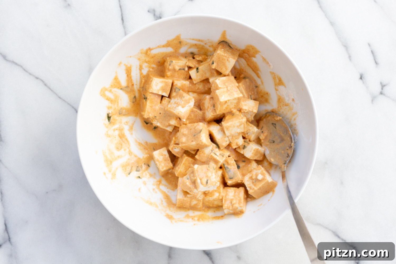 Tofu 65 The Vegan Paneer 65 7 Crispy, golden-brown battered tofu pieces, freshly baked and ready to be tossed in the flavorful Tofu 65 sauce.