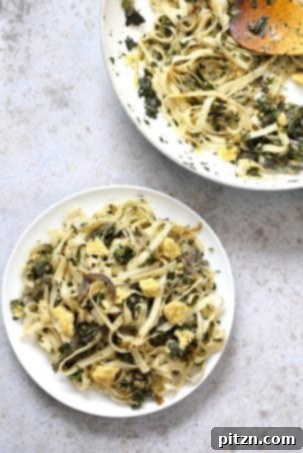 20 Must-Try Vegan Pasta Recipes 9 Fettuccine with Caramelized Onions, Greens and Vegan Feta-ish cheese. An easy weeknight meal. Make the cheese ahead, then the dish is 1 pot and 30 minutes. Vegan, can be gluten-free, soy-free.