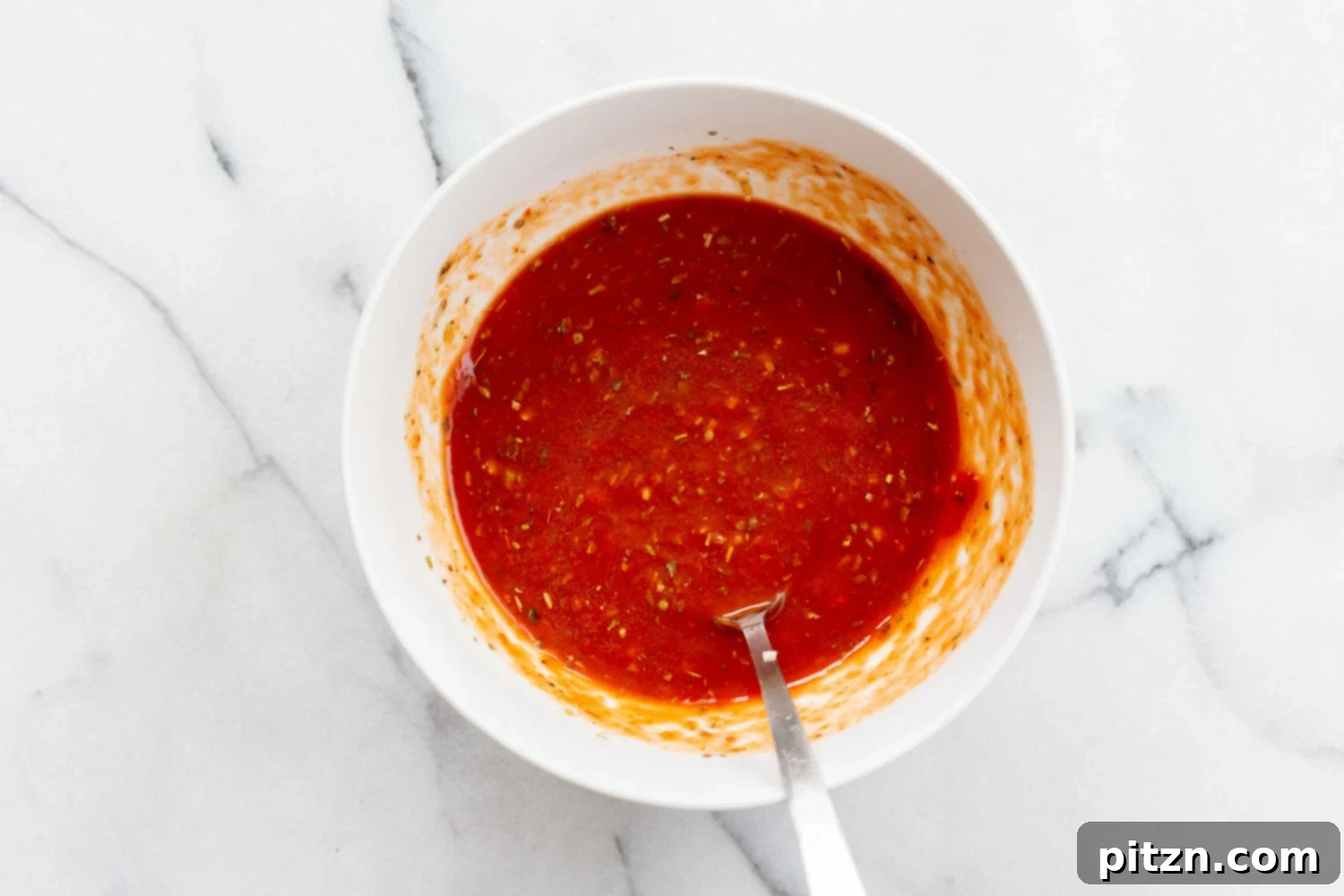 Pizza sauce for our Vegan Margherita Pizza 
