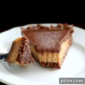 Vegan Salted Caramel Chocolate Pie - A no-bake, gluten-free dessert with date caramel, chocolate mousse, and an almond hemp crust.