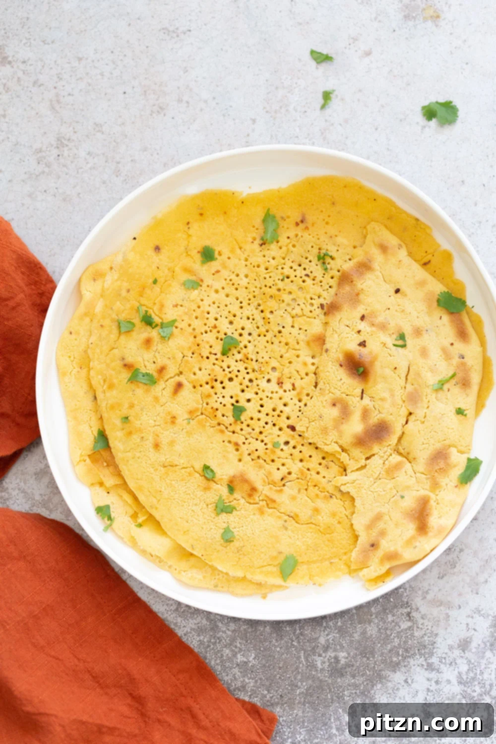 Vegan Socca in a white plate