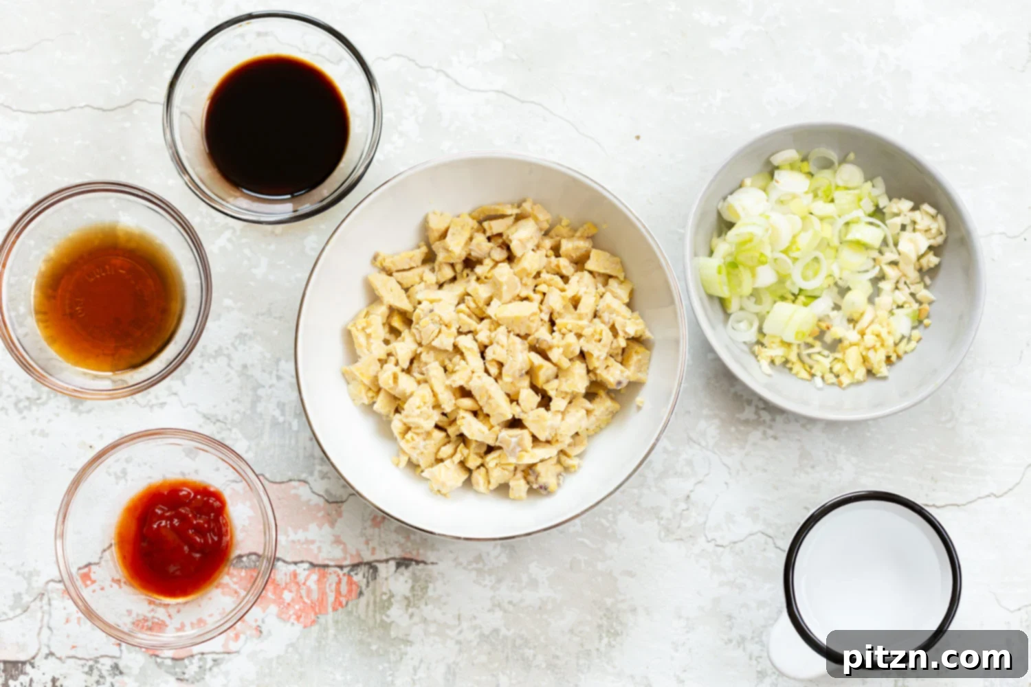 Zesty Lemongrass Tempeh with Sesame Noodles 4 Ingredients for our Lemongrass tempeh crumbles in bowls
