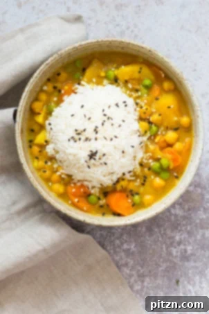 Instant Pot Japanese Curry in a speckled bowl