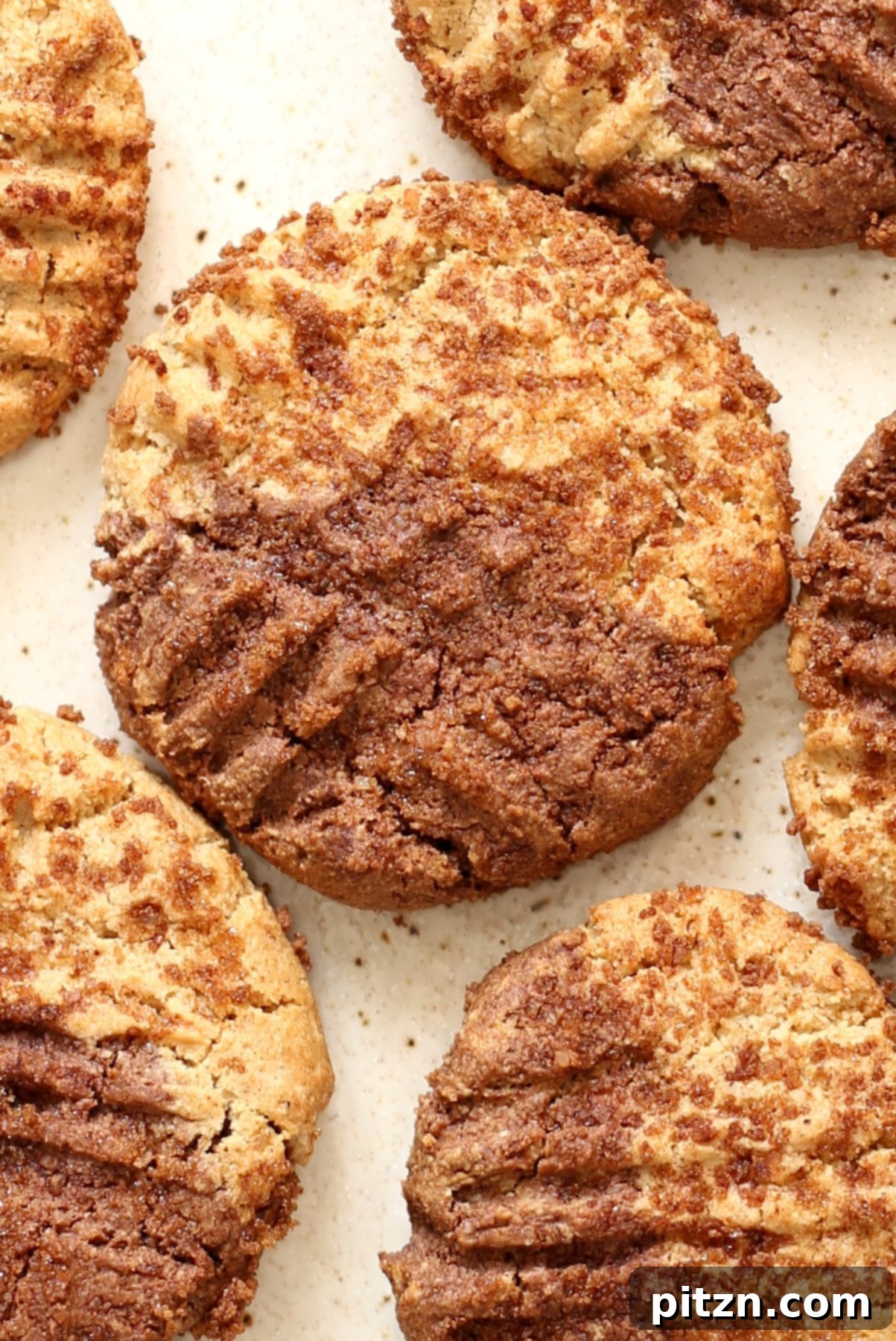 Blissful Gluten-Free Vegan Chocolate Pumpkin Spice Snickerdoodles 2 A plate featuring beautifully marbled Vegan Chocolate Pumpkin Spice Snickerdoodles