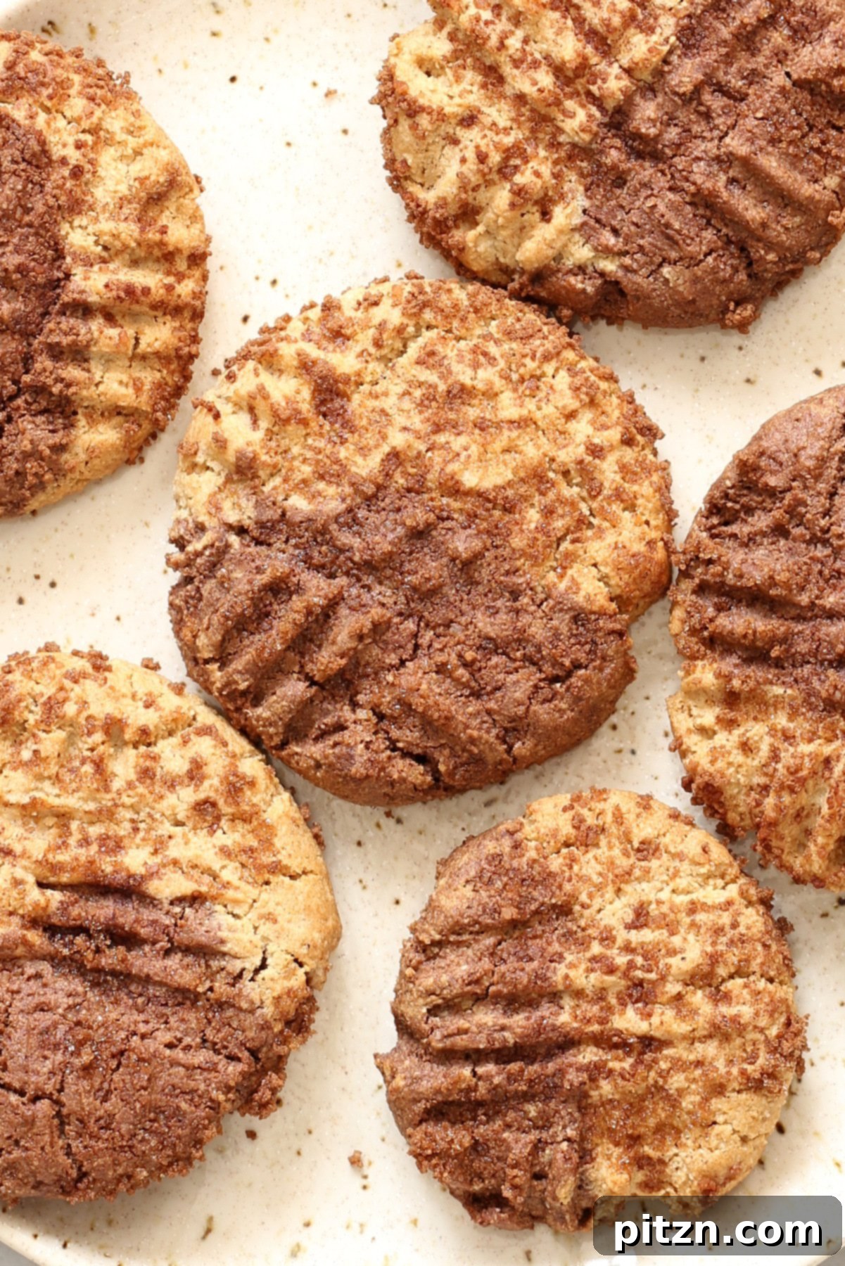 Blissful Gluten-Free Vegan Chocolate Pumpkin Spice Snickerdoodles 3 A plate showcasing beautiful Vegan Chocolate Pumpkin Spice Snickerdoodle cookies