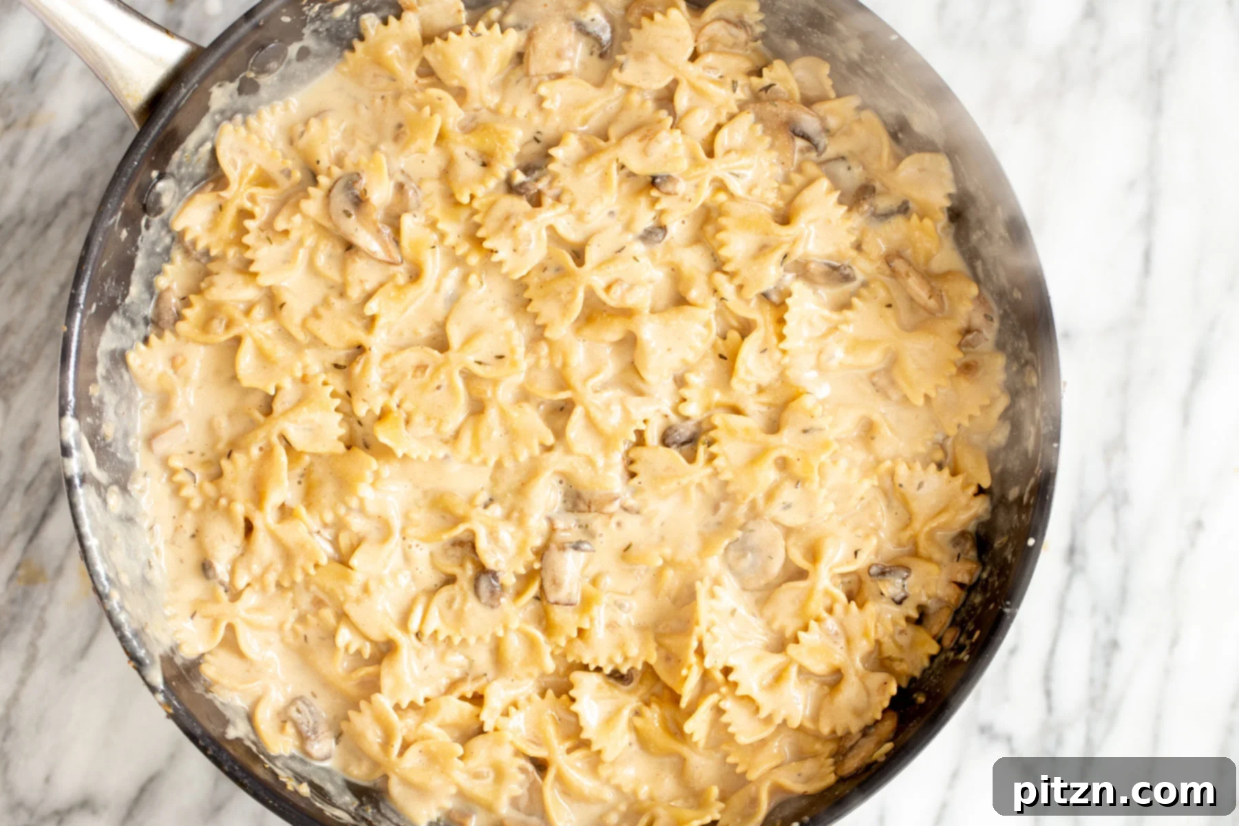 vegan mushroom stroganoff creamy vegan mushroom stroganoff in a saucepan