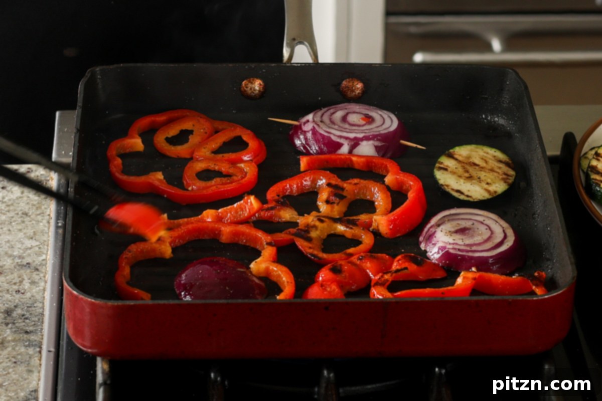 Mediterranean Grilled Veggie with Sun-Kissed Tomato & Basil Pesto 9 grilling bell peppers to perfection