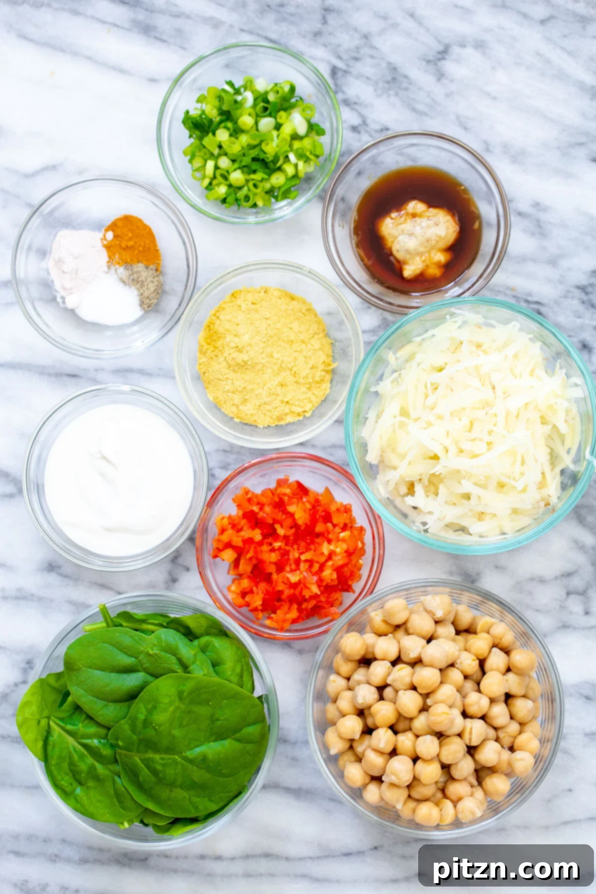 chickpea breakfast ingredients used to make vegan chickpea breakfast rolls