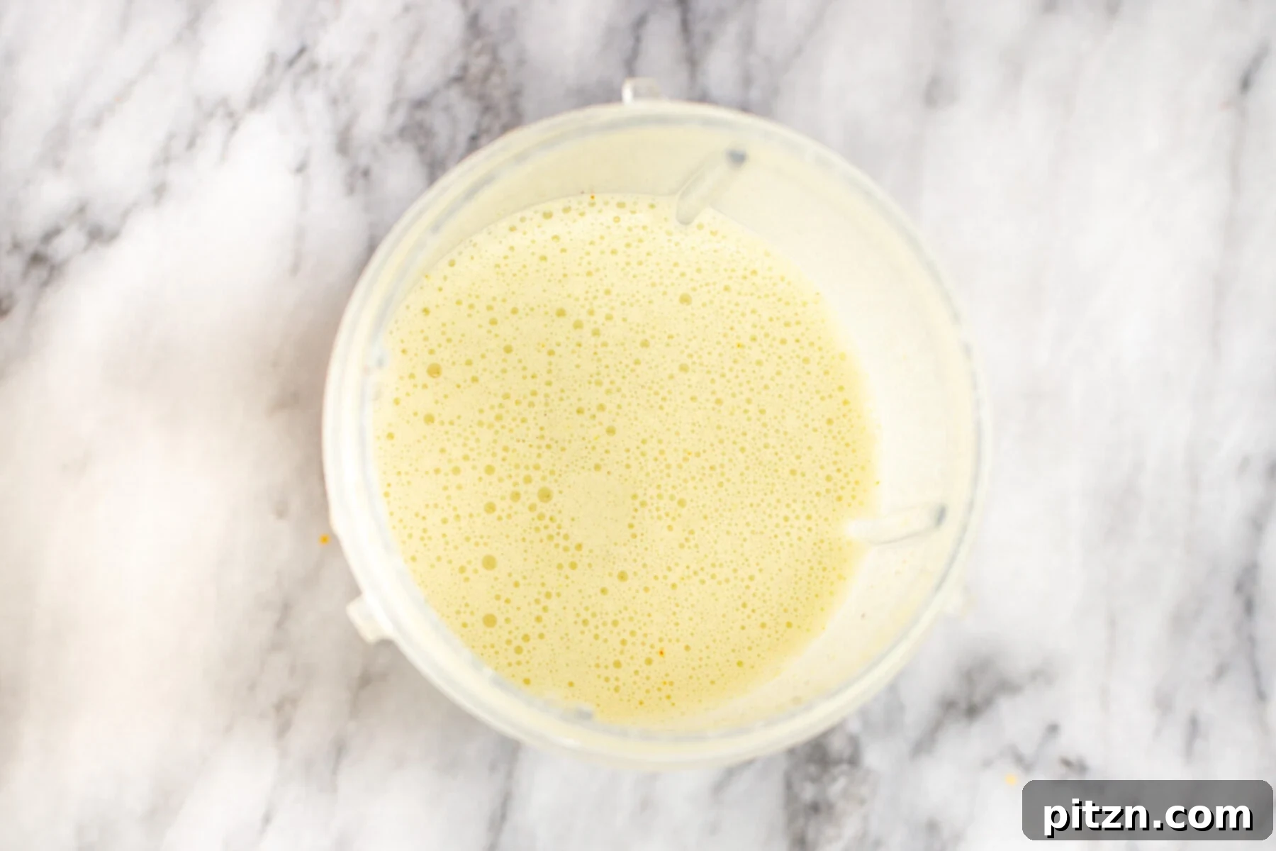 Vegan homemade nut milk in a blender
