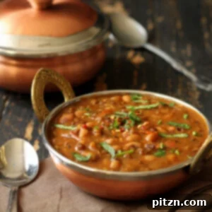 Black Eyed Pea and Mung Bean Stew. Mixed Dal.