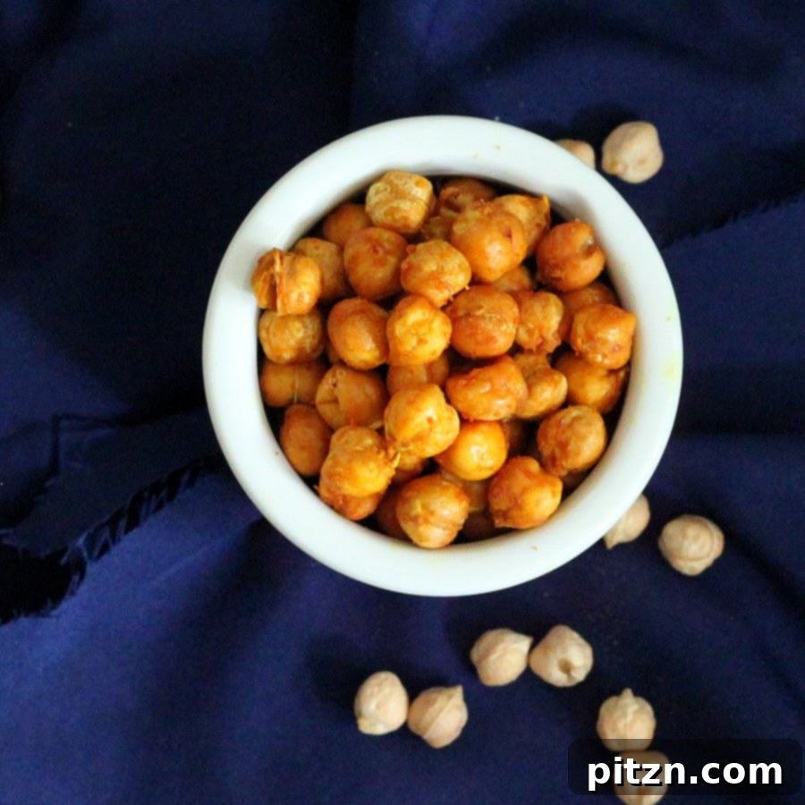Golden Spicy Sprouted Chickpeas 2 Sprouted chickpeas in a bowl, ready for seasoning and roasting