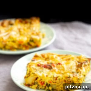 a serving of vegan Mexican egg casserole