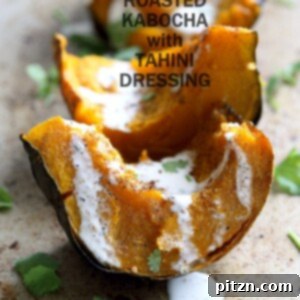 Berbere Roasted Kabocha Squash with Tahini Dill Dressing. Use ohter spice blends of choice. Festive, spiced winter squash. Add cranberries or other dried fruit. #Vegan #Glutenfree #Soyfree #Recipe #veganricha| VeganRicha.com