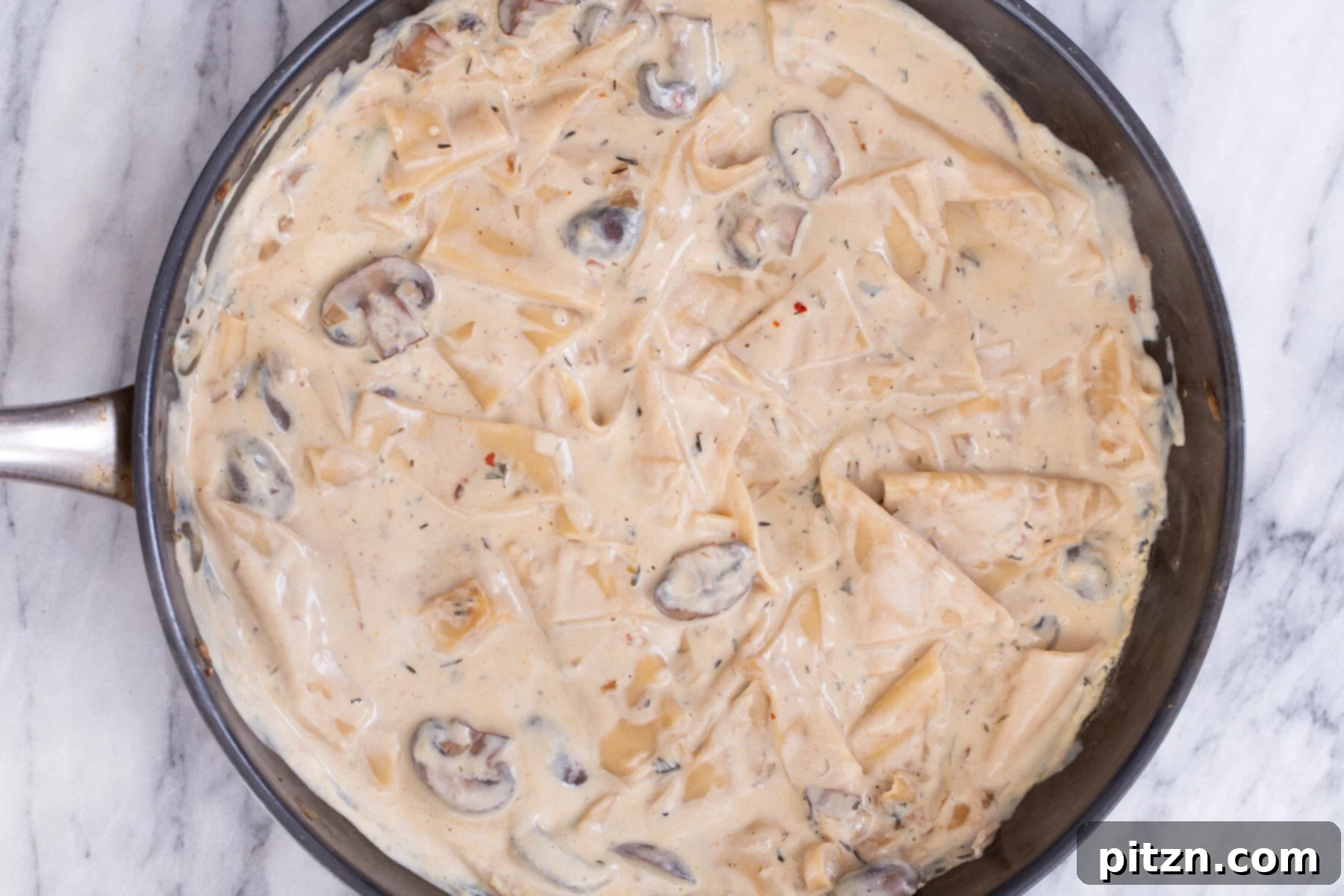 Effortless One-Pan Vegan White Lasagna with Tofu Bechamel 18 vegan one pan mushroom skillet lasagna