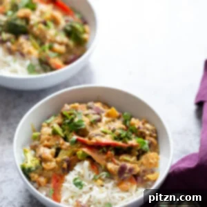 two bowls of Vegan West African Peanut Stew with Kidney Beans