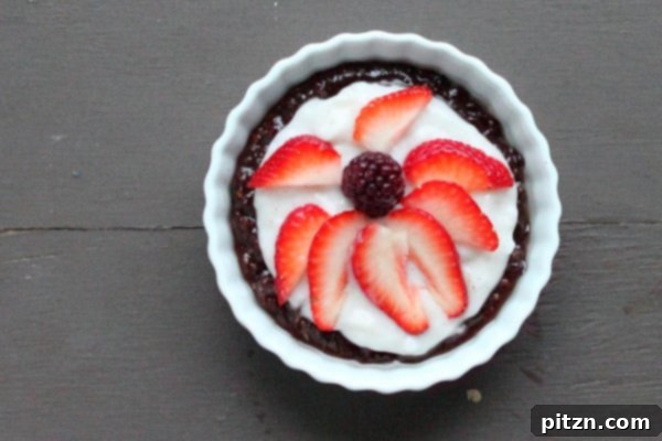 No Bake Vegan Gluten Free Chocolate Berry Fireworks Pie 2 A vibrant No-Bake Single-Serve Chocolate Cream Berry Pie with fresh strawberries and blueberries arranged beautifully