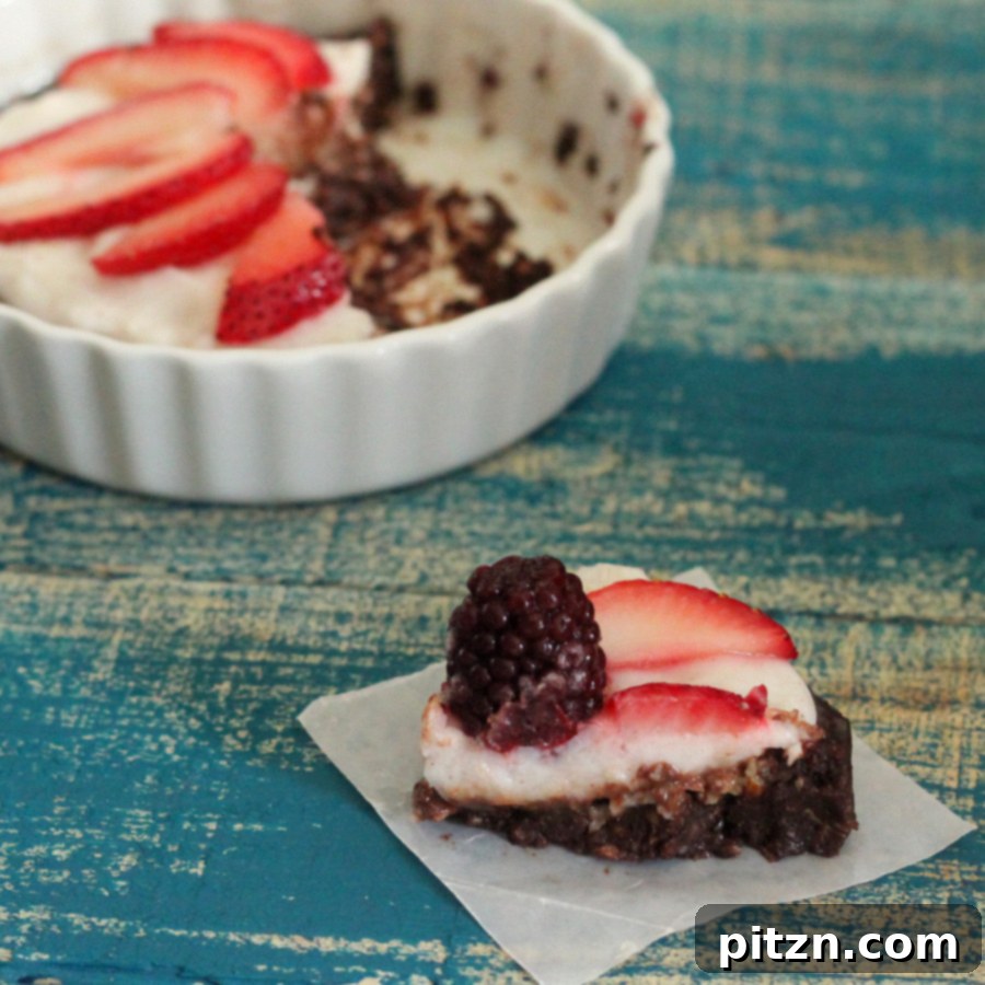 No Bake Vegan Gluten Free Chocolate Berry Fireworks Pie 8 Delicious single-serve chocolate cream berry pie with a perfect crust and topping, ready to be enjoyed
