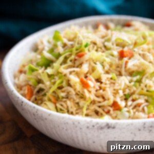 Indo-Chinese Fried Rice, a vibrant vegan dish, served in a bowl, perfect for a quick dinner