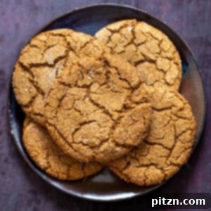 Delicious Almond Flour Ginger Cookies, vegan and gluten-free.