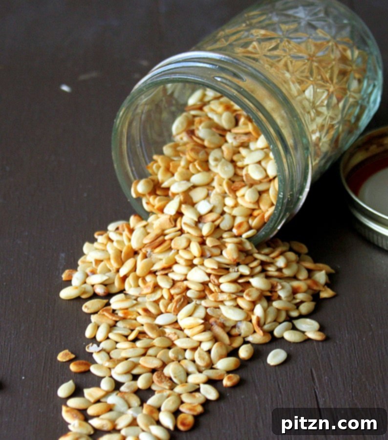 Lightly roasted watermelon seed kernels, a nutritious snack ingredient.