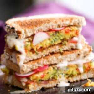 Close-up of a savory vegan chickpea flour pancake for breakfast