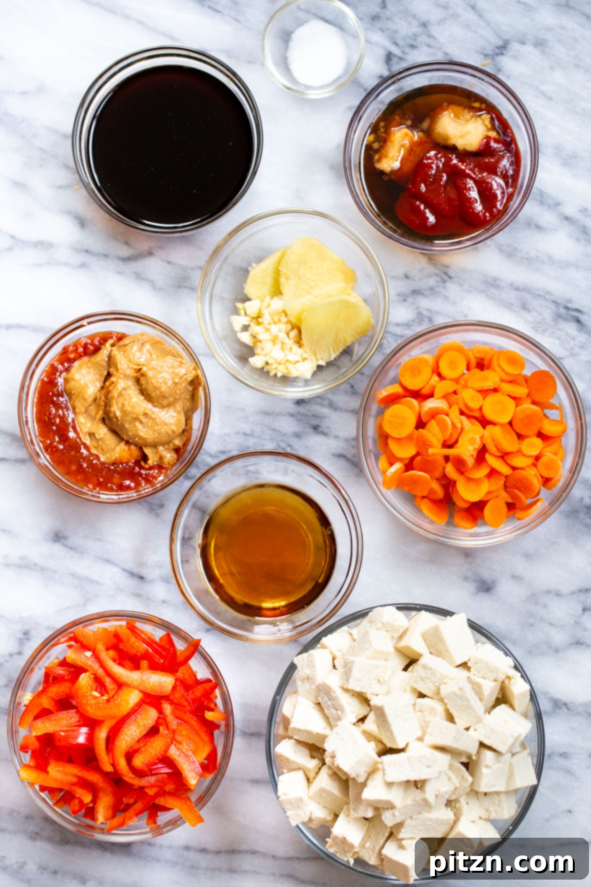 ingredients needed for making gochujang tofu 