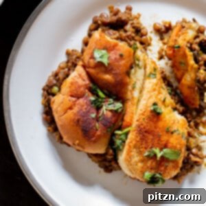 Lentil Keema Pav Casserole on the plate