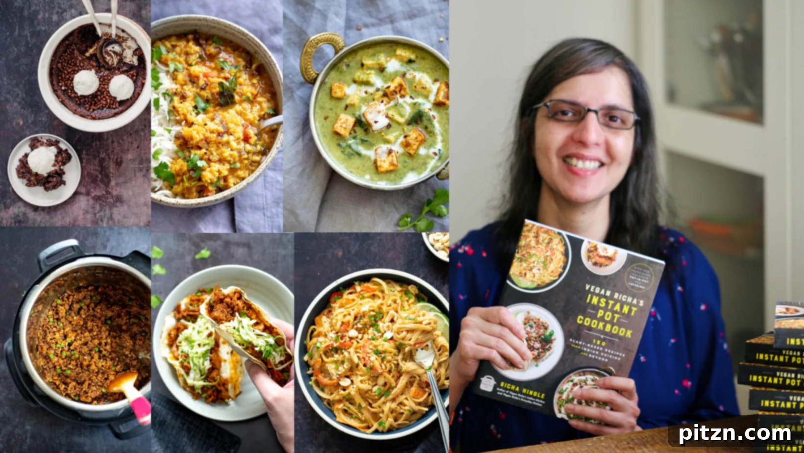 Meet Richa 6 A vibrant spread of delicious vegan dishes, showcasing food photography