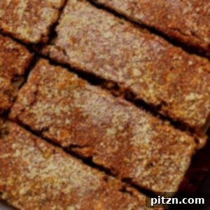savory granola bars, after baking and slicing