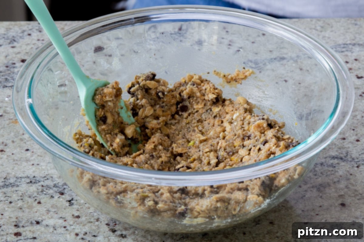 Perfectly Crisp Granola Bars 13 granola bar dough, all mixed together