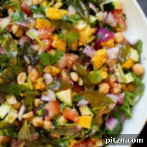 close-up of zucchini koshimbir salad in a serving bowl
