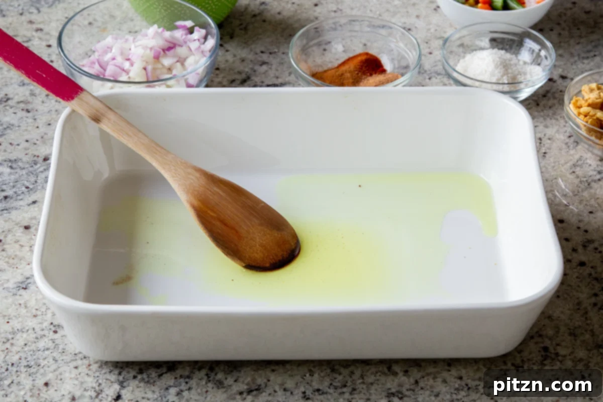 Sheet Pan Konkani Lentil Curry 6 oiled baking pan