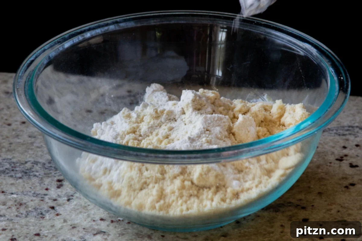 Blissful Strawberry Cheesecake Cookies Without Gluten Soy Or Grains 7 Dry ingredients for strawberry cheesecake cookies mixed together in a bowl