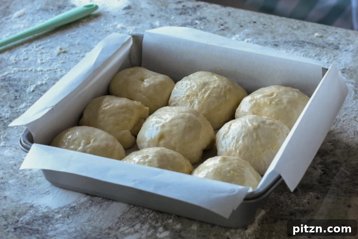 Melt-in-Your-Mouth Dinner Rolls 25 dinner rolls after rising