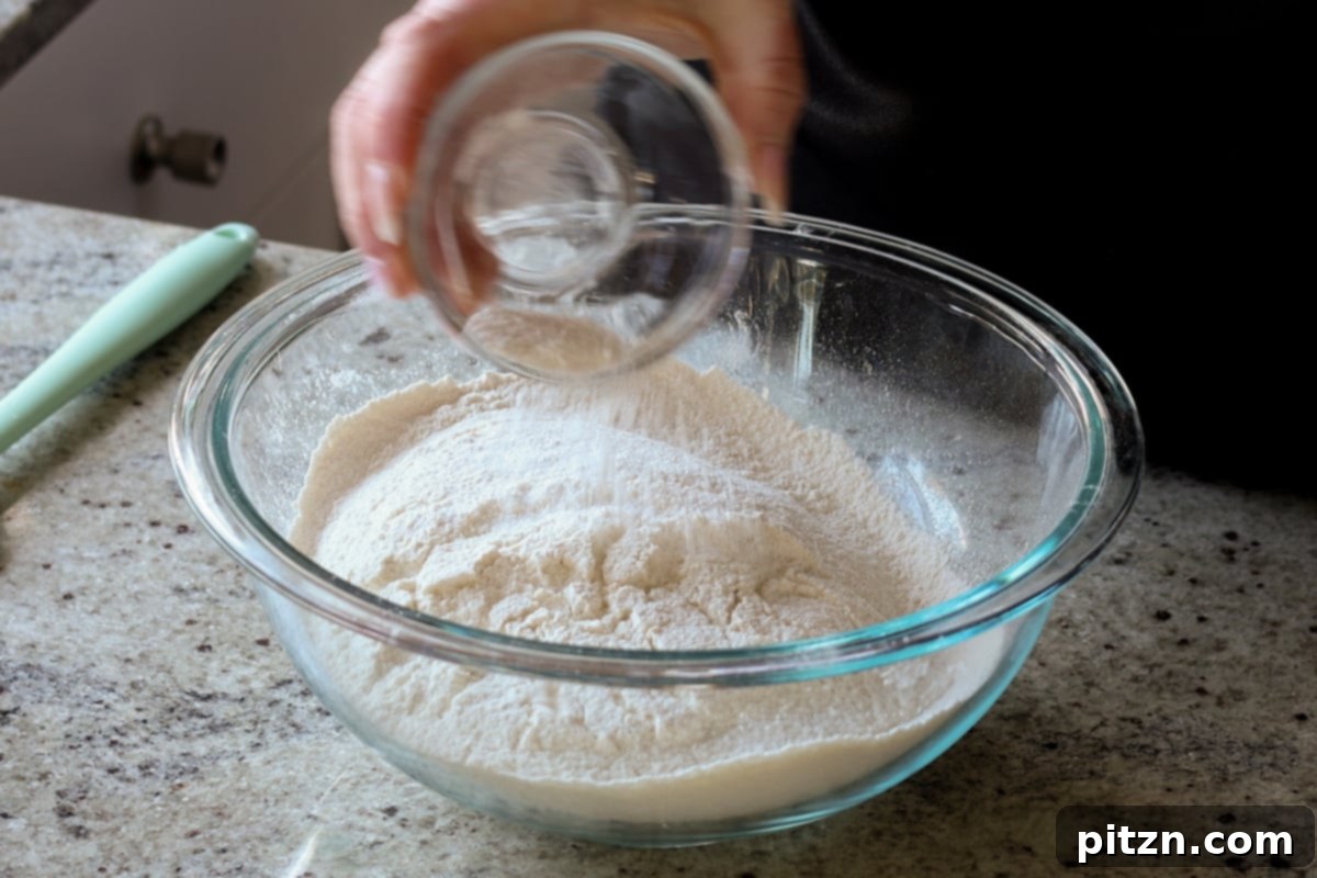 Melt-in-Your-Mouth Dinner Rolls 9 mixing dry ingredients