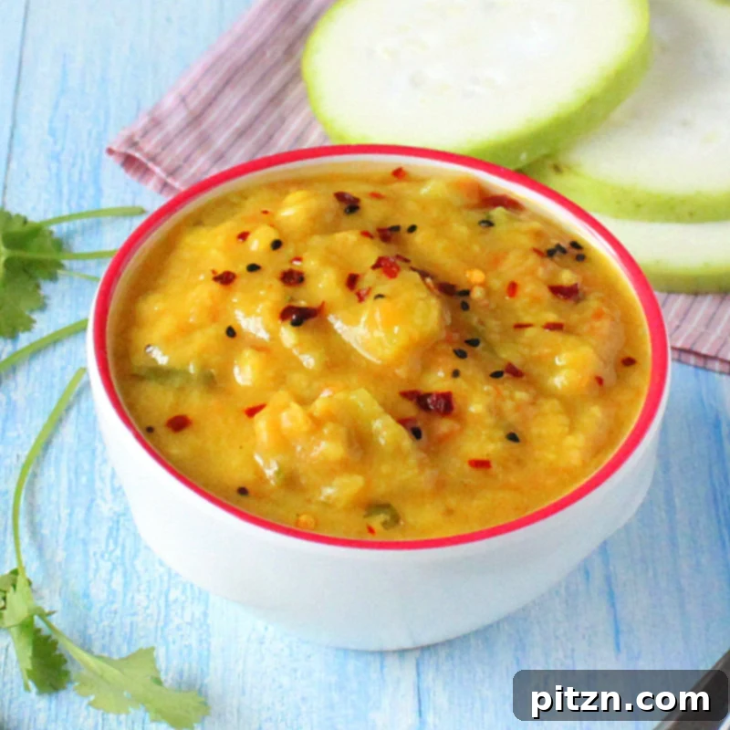 Opo Squash and Pigeon Pea Soup in a bowl