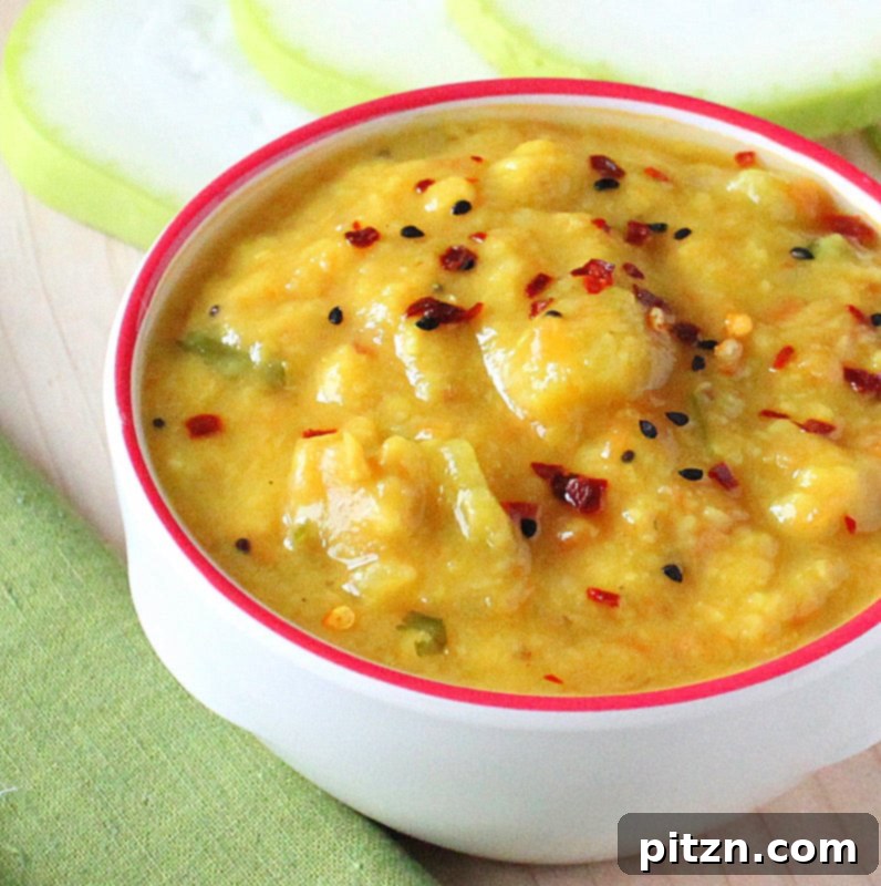 Pigeon Pea Soup with Opo Squash serving suggestion