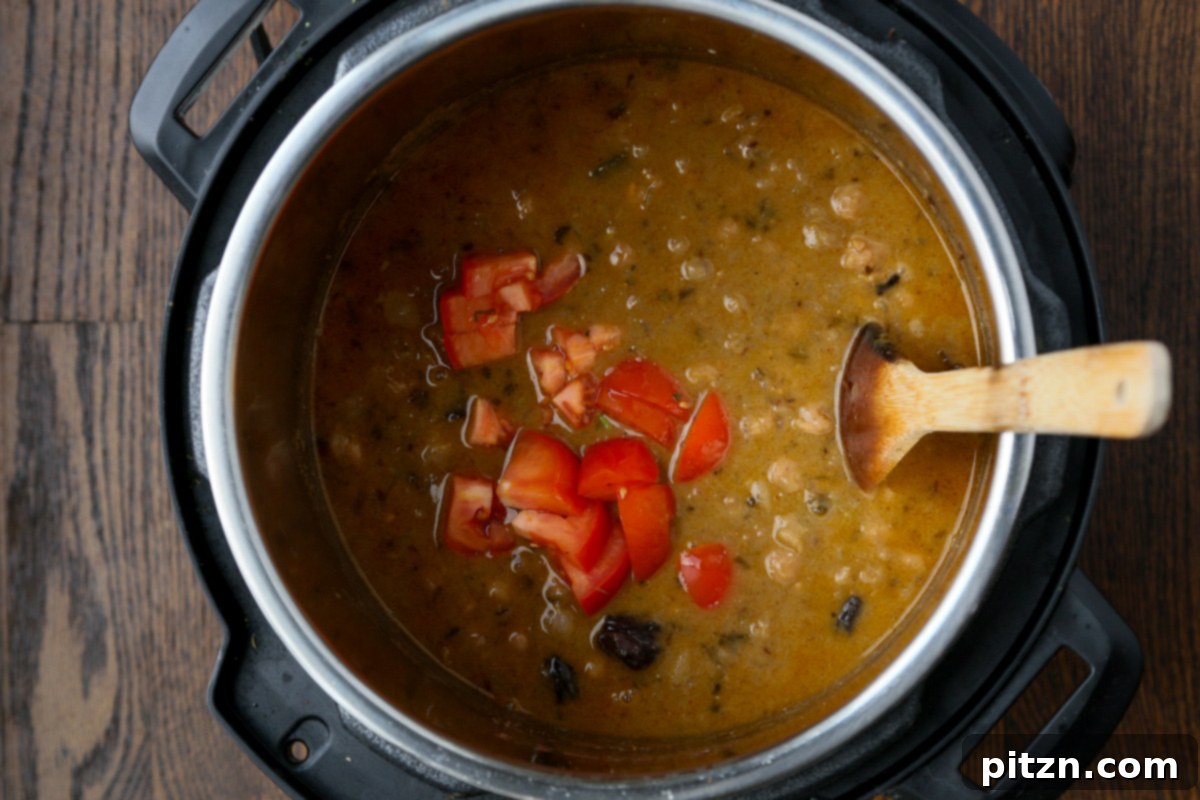 Instant Pot and Stovetop Punjabi Chole North Indian Chickpea Curry 18 adding tomato to the Punjabi chole