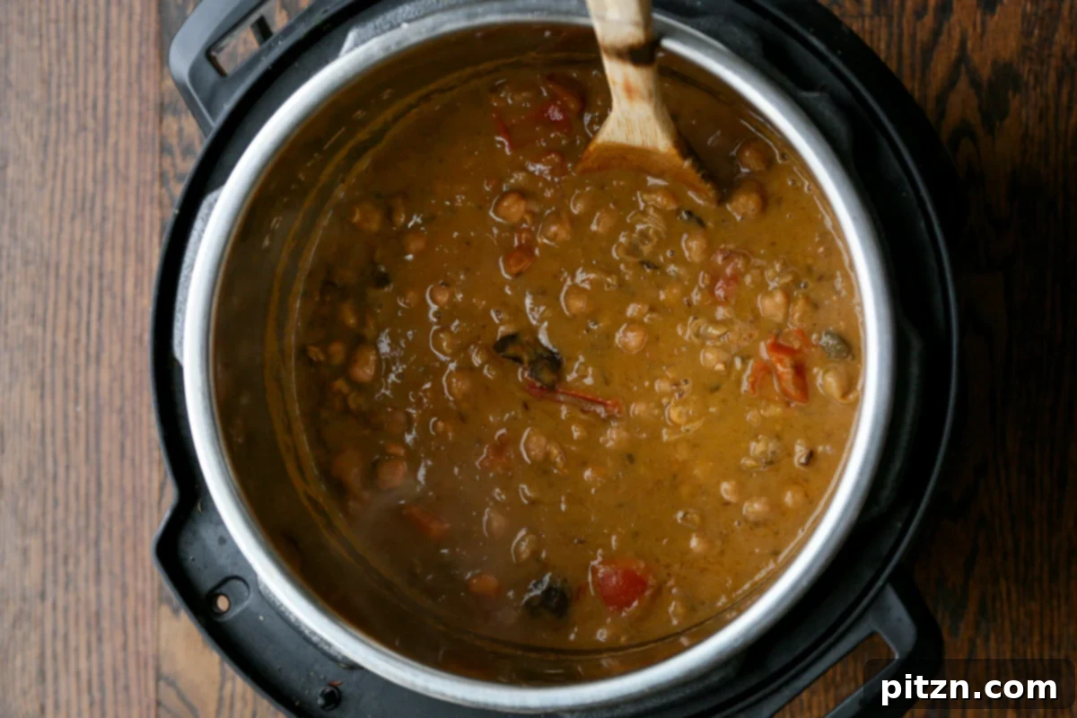 Instant Pot and Stovetop Punjabi Chole North Indian Chickpea Curry 21 Punjabi chole in the Instant Pot after boiling