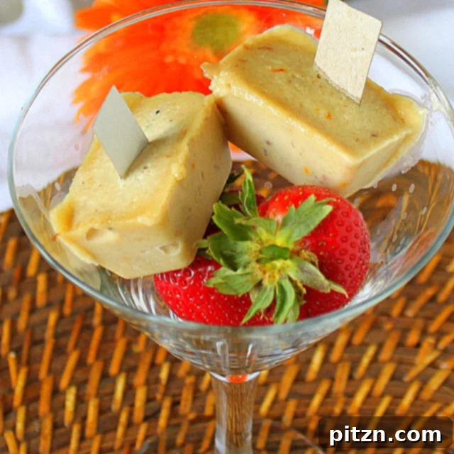 Creamy vegan Kulfi, Indian ice cream, garnished with nuts.
