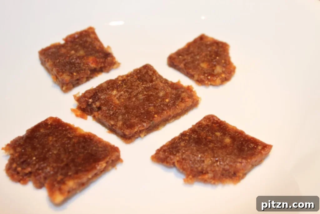 Sugar-free Date Fig Burfi, a healthy Indian sweet with dried fruits.