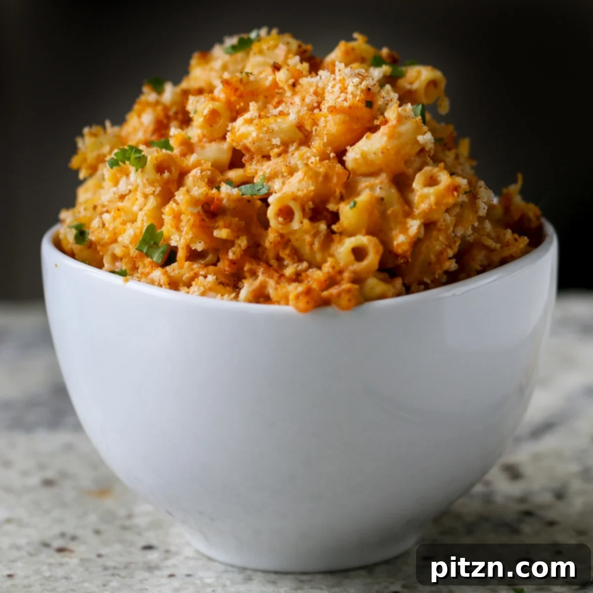 Creamy Smoky Vegan Mac and Cheese Bake 18 bowl of smoky vegan mac and cheese